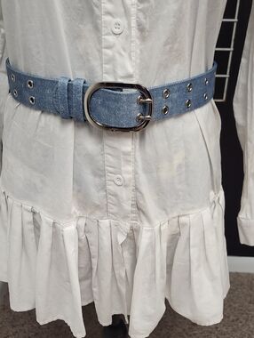 Nwt, wild fable Light Blue Denim Belt with Silver Buckle, Xs